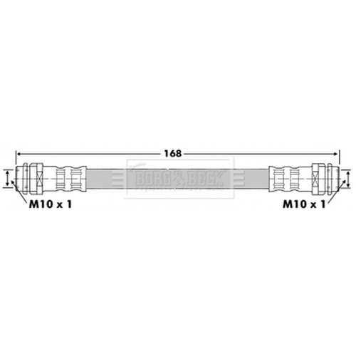 Brake hose for bora 1j2 - for,