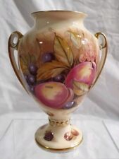 Aynsley, Precursor Of Orchard Gold, Twin Handled Urn Vase Signed D. Jones c1960s