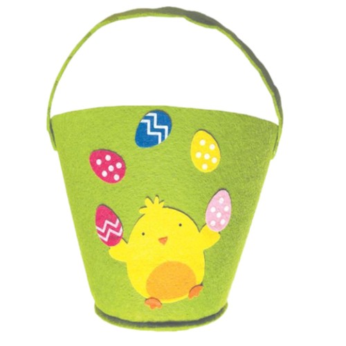 Easter felt bucket - easter, with
