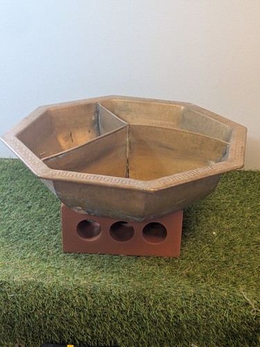 Copper brass coated planter - brass,