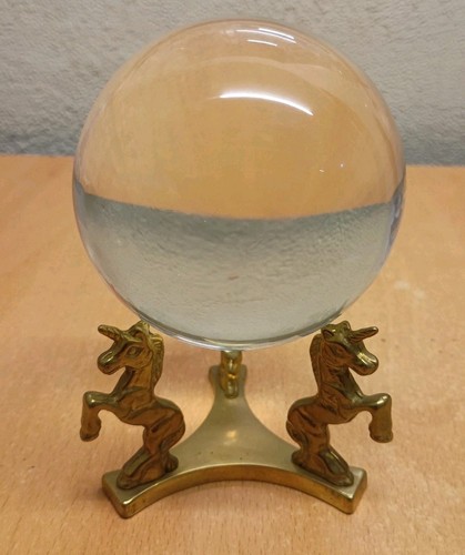 Vintage glass crystal ball - vintage,