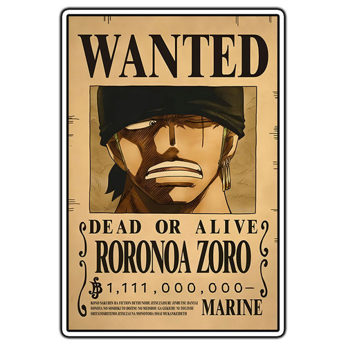 Roronoa zoro wanted - wanted, one