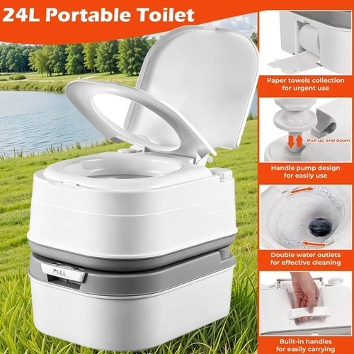Large 24l portable toilet - 24l,