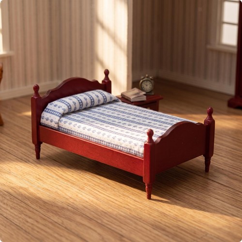 Dollhouse single bed wooden - single,