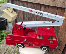Vintage 1960s to 1970s Tonka XR-101 Snorkel bucket fire truck. All Metal.