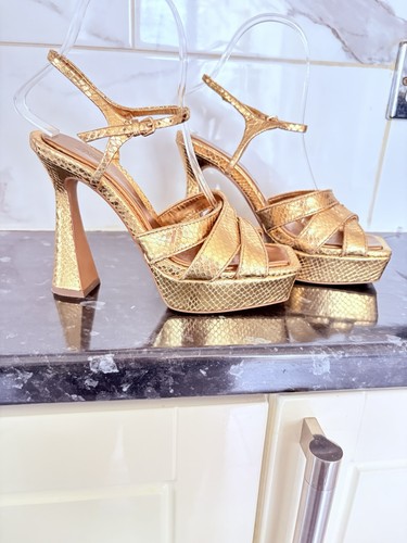 Zara gold platform high - zara,