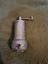 ACAR Traditional Turkish Salt Pepper Grinder Spice Coffee Silver Vintage Style