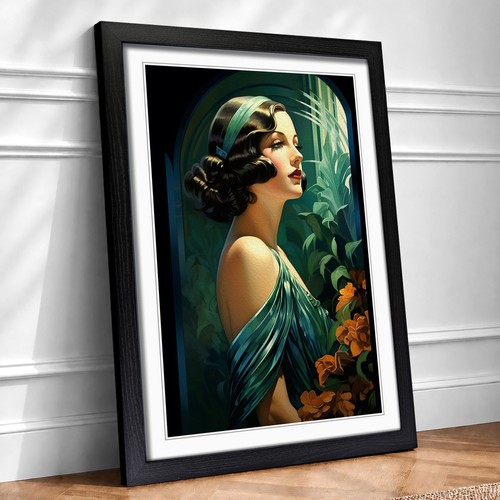 Art deco woman classicism - art,