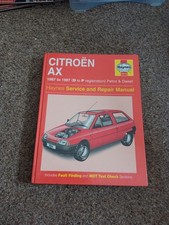 Citroen AX 1987-1997 Petrol Diesel Engine Repair Manual by Haynes