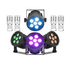 BeamZ Professional SlimPAR30 LED Stage Lighting Set of 4 DJ Disco Lights