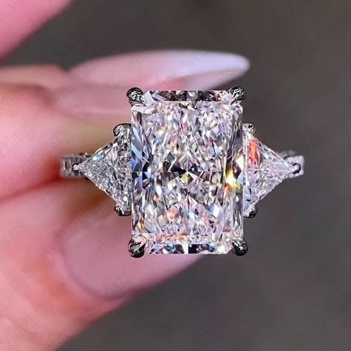 Radiant cut moissanite three - radiant,
