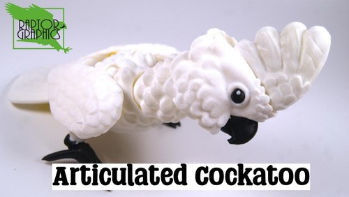 Articulated cockatoo - articulated, 3d