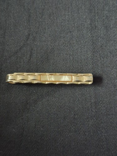 Vintage gold tone gents tie - vintage,