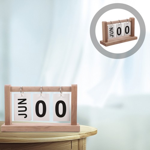 Reusable wooden flip calendar - reusable,