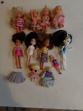 14 Various Small Collectable Dolls Some Vintage Simba , Barbie and some clothes 