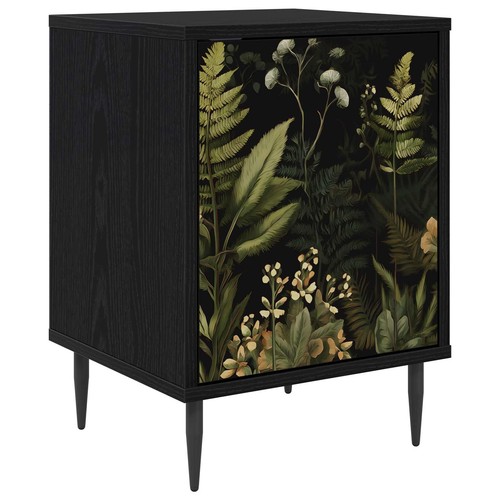 Bedside cabinet black oak - cabinet,
