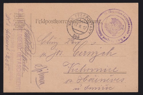Austria ww1 1917 fieldpost - fieldpost, pc