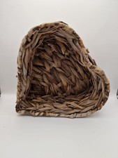 Heart Shaped Wicker Basket 