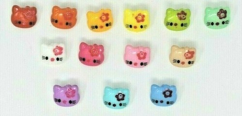 Kitty cat shank buttons 13mm - cat,