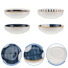 4pcs Appetizer Dish Ceramic Dipping Dishes Ceramic Sauce Bowls