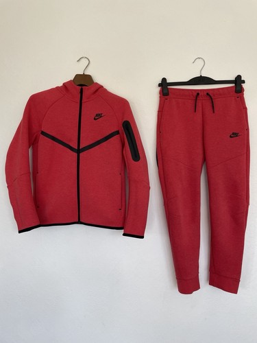 Nike red tech fleece tracksuit - nike,