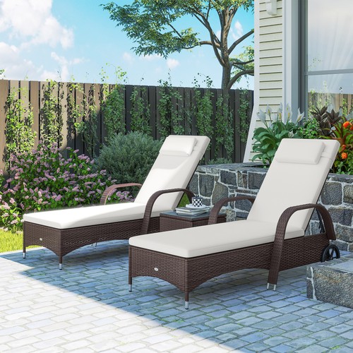 Rattan sun loungers - sun,
