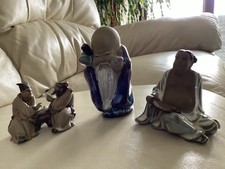 JOB LOT TRIO OF CHINESE WISE MEN MUD MEN SMALL X 3