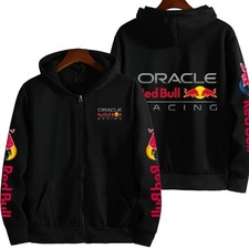Luxury Red Bull Couple Zip Hoodie – Men's Winter Jacket for Racing & Outdoors