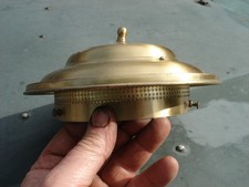 SPARE OLD STOCK BRASS VENT COWL FOR CARBIDE GAS ACETYLENE STREETLAMP, LANTERN