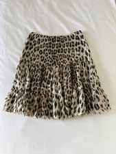 Blumarine Leopard Silk Skirt