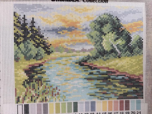 Orchidea printed needlepoint - orchidea,