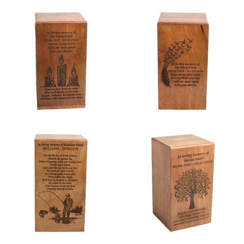 Adult wooden memorial urn - wooden,