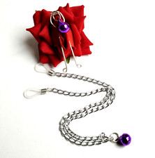 Clit Clamp and Nipple Nooses with jingle bells, Non-Piercing Clitoral Jewelry UK