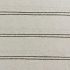 Toulouse Stripe Taupe White Cotton 280cm Ticking French Sack Curtains Per Metre