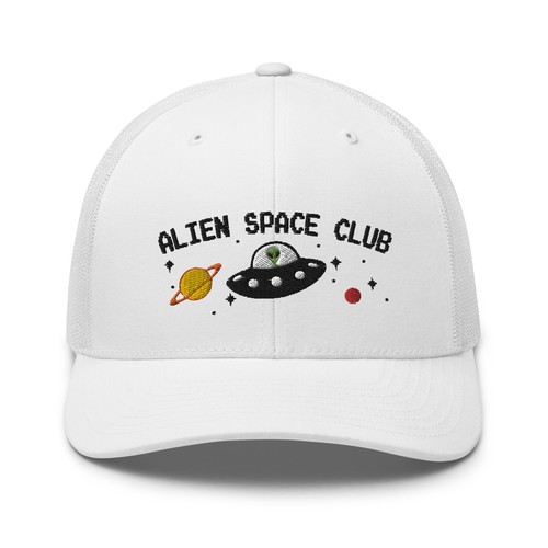 Alien ufo space club trucker - alien,