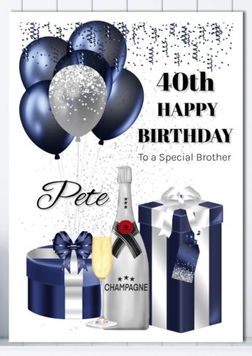 Personalised birthday card - personalised, for