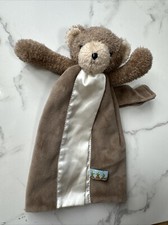 BUNNIES BY THE BAY brown teddy bear BABY SECURITY BLANKET Blankie Comforter toy