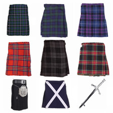 New Scottish Tartan Kids Kilt - All Sizes - Various Tartans - Free Kilt Pin!!