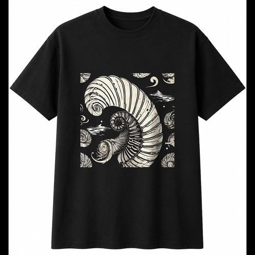Anime nautilus torn paper - torn, sea
