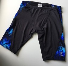 TYR jammers 30 mens boys black blue Perseus VGC 75 