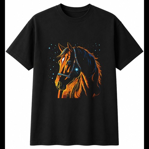 Graphic arabian horse under - graphic,