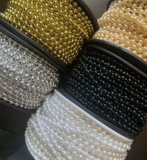 Pearl Bead Trim 4mm Beading Trimits Decorative String Beads Per Metre 8 Colours