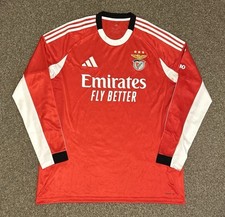 SL Benfica 2025/26 Long Sleeved Home Shirt, XL, Excellent Condition