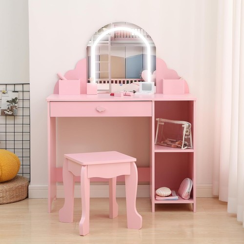 Kids vanity table and - table, stool