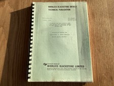 Mirrlees Blackstone E range Diesel engine 4 to 8 cyl  Instruction manual.