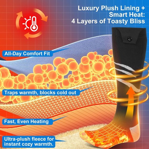 Rechargeable heated socks - rechargeable,