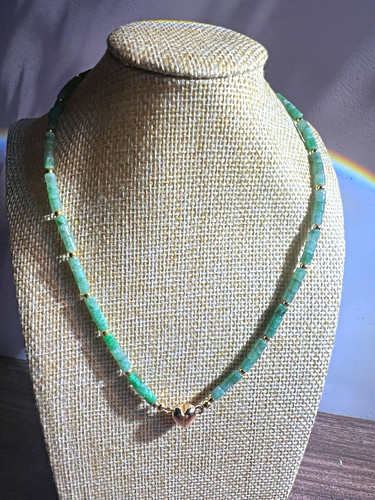 Natural jade collarbone chain