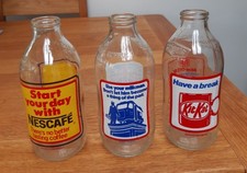 Vintage milk bottles - 3,
