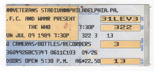 The who philadelphia pa - who, 7/9/89