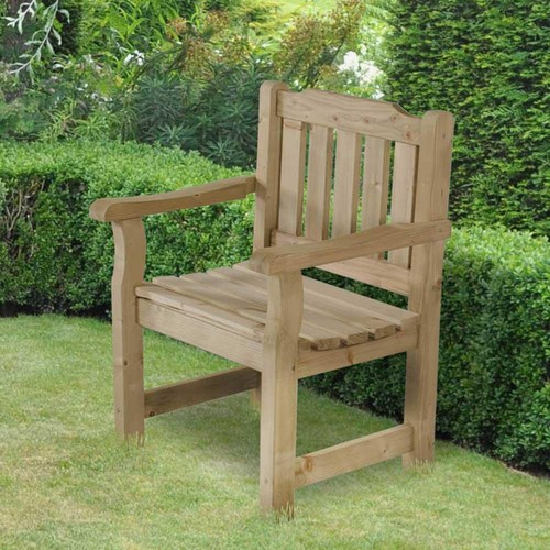 Garden chair wooden seating - wooden,